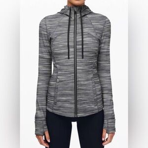 1067. Lululemon Hooded Define Jacket Nulu  Size 2 Space Dye Herringbone